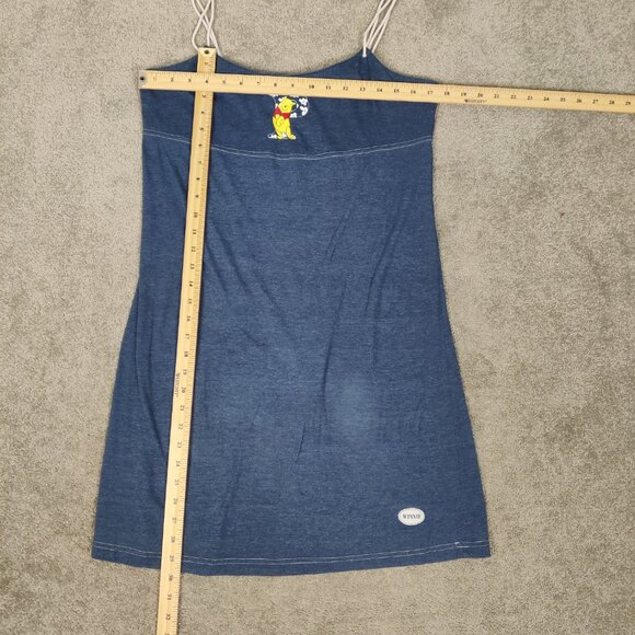 Disney Winnie The Pooh Women's Sleep Dress Size M 10 - 12 Blue Cotton Blend Cozy - Picture 6 of 10